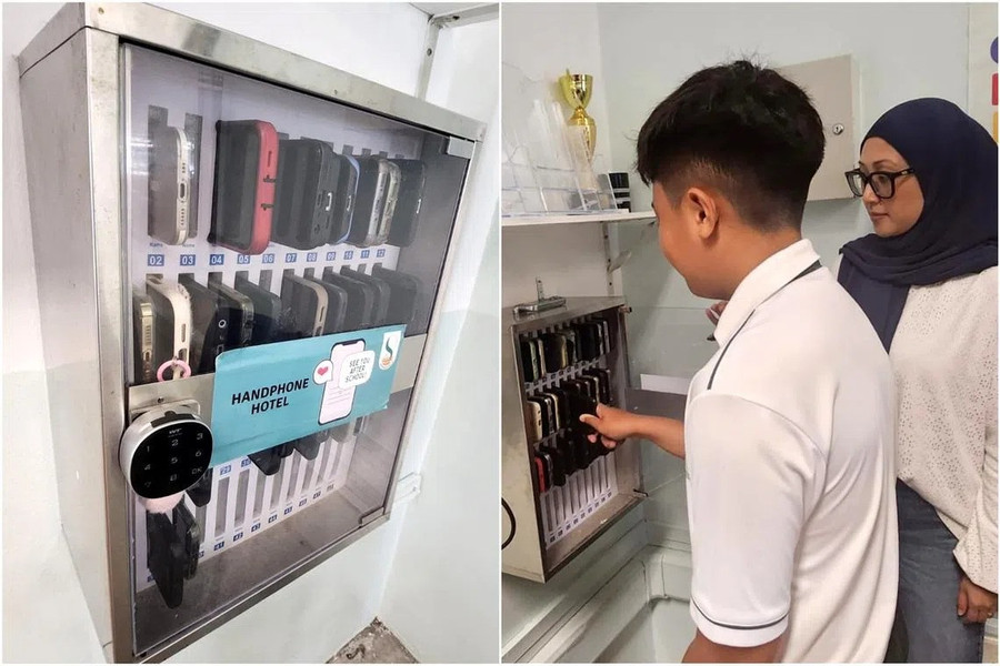  Tủ khóa điện thoại ở Singapore: Giải pháp 'giảm nghiện' công nghệ 